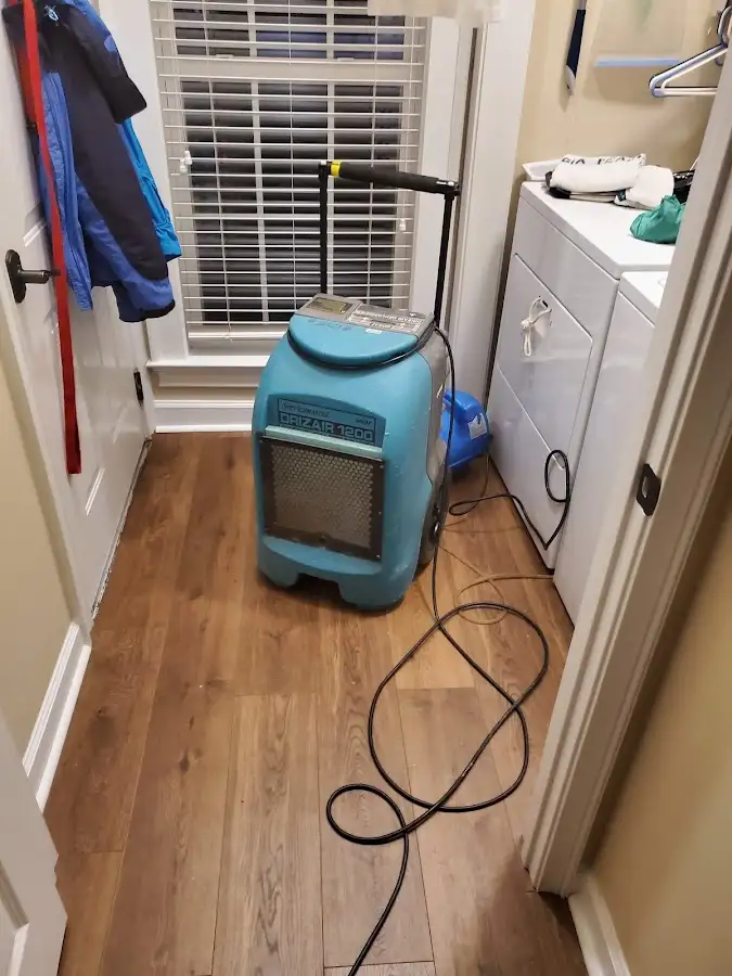 Commercial dehumidifier deployed for Flood Damage Cleanup in Rockland